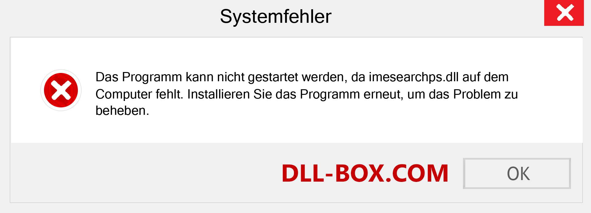 imesearchps.dll-Datei fehlt?. Download für Windows 7, 8, 10 - Fix imesearchps dll Missing Error unter Windows, Fotos, Bildern